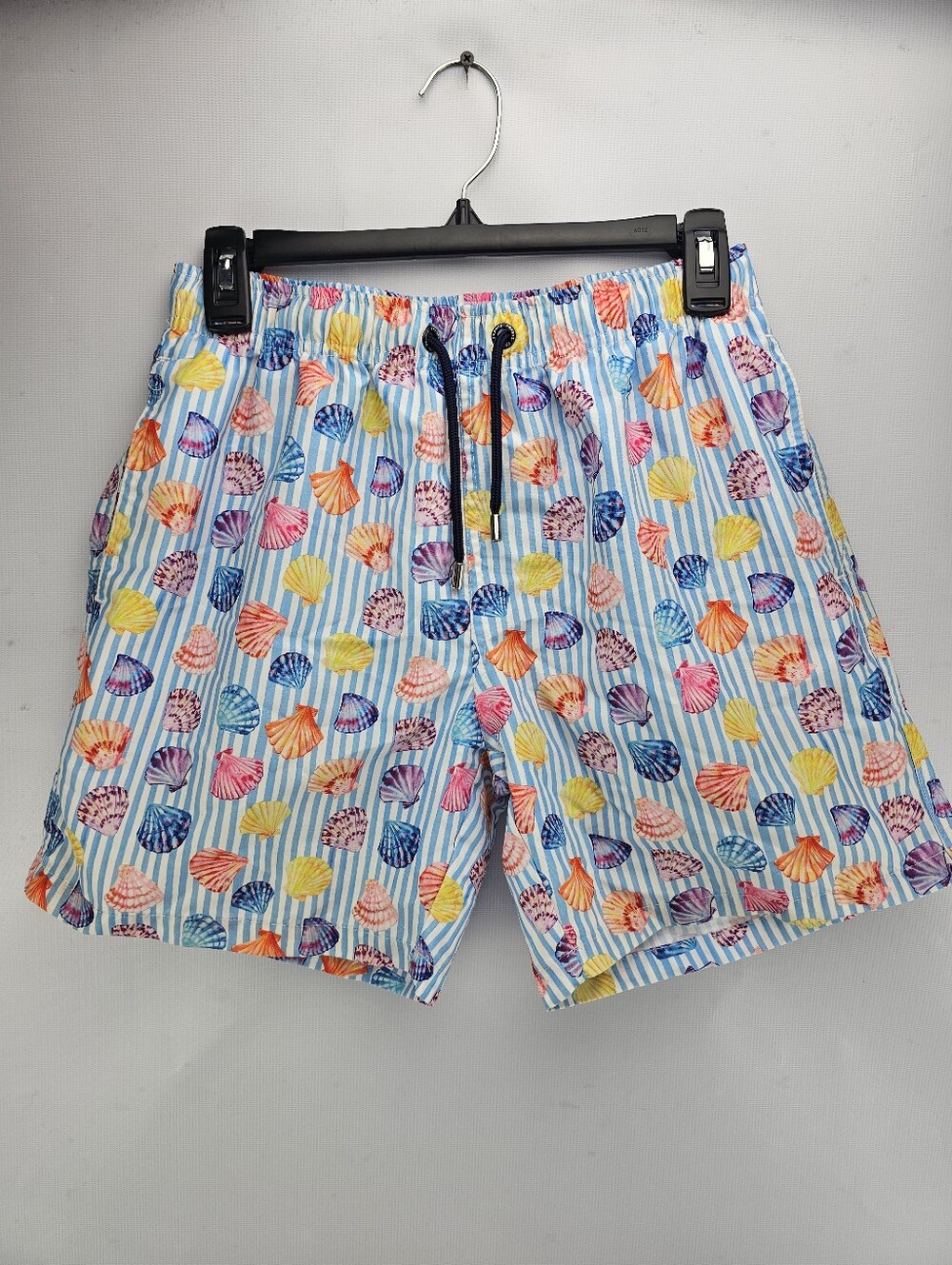 Franks Australia Striped Colorful Seashell Print Swim Shorts Mens Size Medium